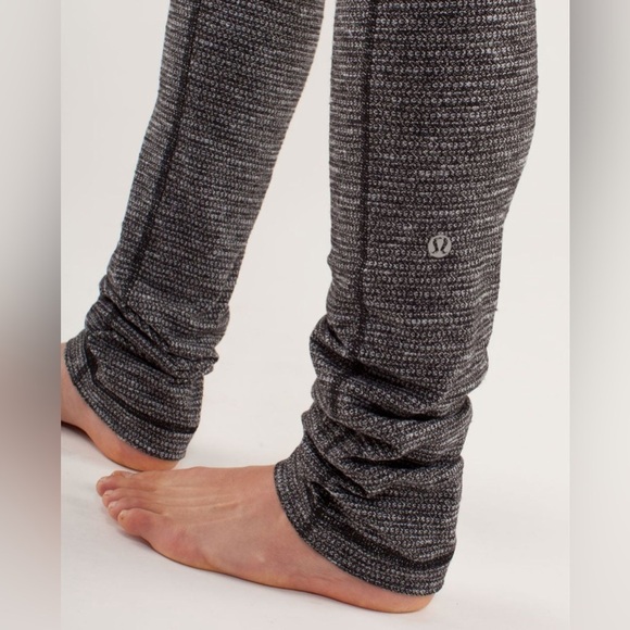 Lululemon Skinny Will Pant Pique Black Gray Full Length Size 6 - Picture 8 of 16
